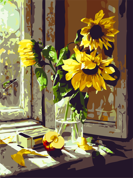 Sunflower Diy Paint By Numbers Kits UK PL0063