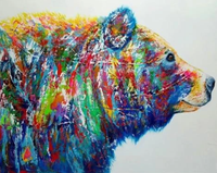 Bear Diy Paint By Numbers Kits UK AN0064