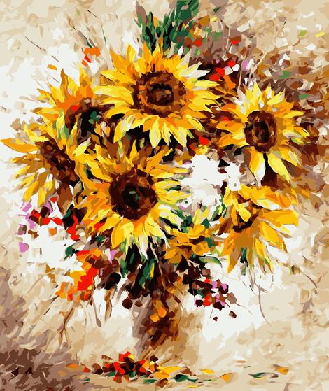 Sunflower Diy Paint By Numbers Kits UK PL0064