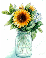 Sunflower Diy Paint By Numbers Kits UK PL0065