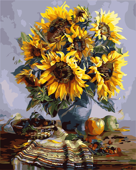 Sunflower Diy Paint By Numbers Kits UK PL0067