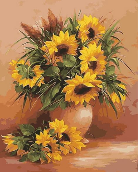 Sunflower Diy Paint By Numbers Kits UK PL0069