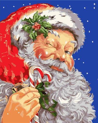 Santa Claus Diy Paint By Numbers Kits UK CH0006
