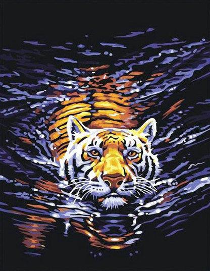 Animal Tiger Diy Paint By Numbers Kits UK AN0006
