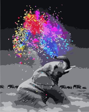 Elephant Diy Paint By Numbers Kits UK AN0071