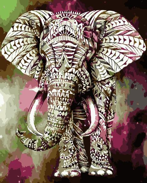 Elephant Diy Paint By Numbers Kits UK AN0077