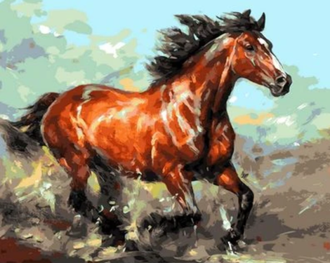 Animal Horse Diy Paint By Numbers Kits UK AN0308
