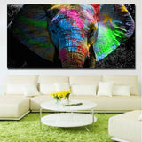 Colorful African Elephant Diy Paint By Numbers Kits UK AN0080