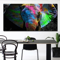 Colorful African Elephant Diy Paint By Numbers Kits UK AN0080