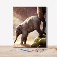 Animal Elephant Diy Paint By Numbers Kits For Adults UK AN0086