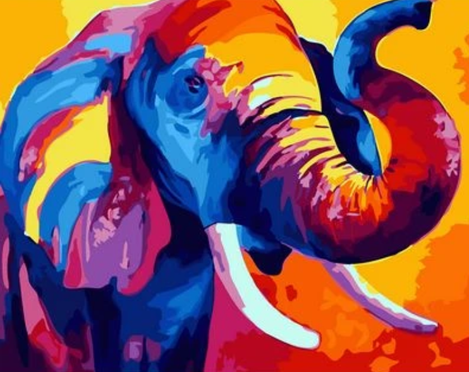 Animal Elephant Diy Paint By Numbers Kits For Adults UK AN0092