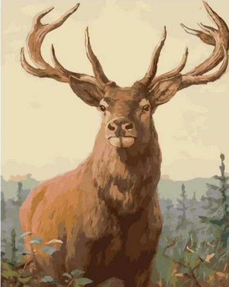 Animal Deer Diy Paint By Numbers Kits For Adults UK AN0094