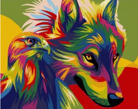 Animal Wolf Diy Paint By Numbers Kits UK AN0579