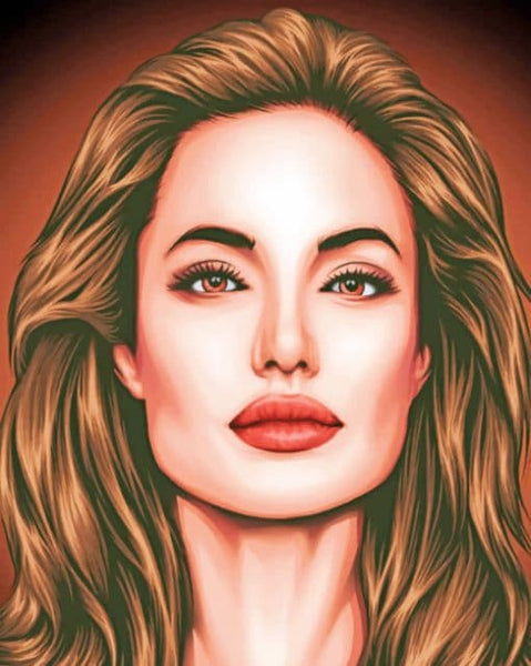 Angelina Jolie Art Diy Paint By Numbers Kits UK PO0134