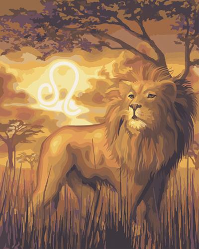 Animal Lion Diy Paint By Numbers Kits UK AN0467