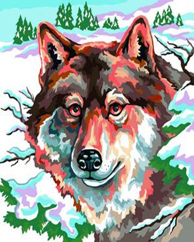 Animal Wolf Diy Paint By Numbers Kits UK AN0594