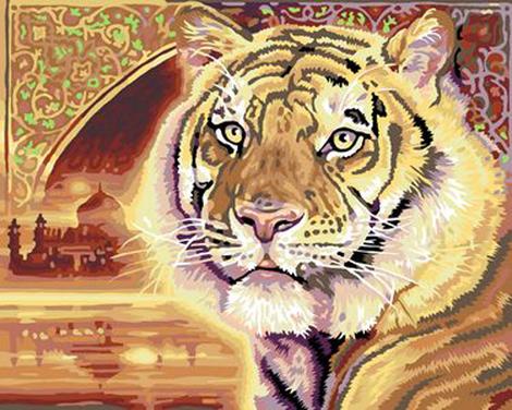 Animal Tiger Diy Paint By Numbers Kits UK AN0412