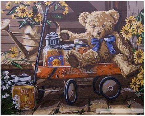 Teddy Bear Diy Paint By Numbers Kits UK AN0520