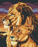 Animal Lion Diy Paint By Numbers Kits UK AN0442