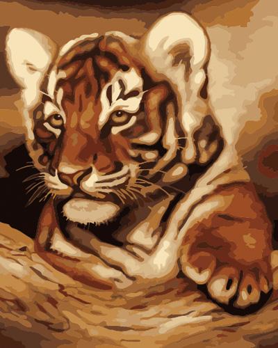 Animal Tiger Diy Paint By Numbers Kits UK AN0359
