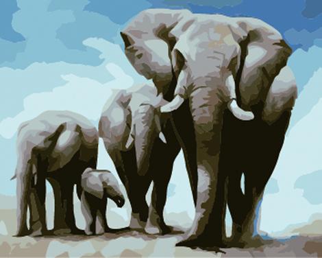 Animal Elephant Diy Paint By Numbers Kits UK AN0232
