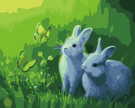 Animal Rabbit Diy Paint By Numbers Kits UK FA0161