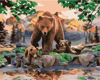 Bear Diy Paint By Numbers Kits UK AN0533