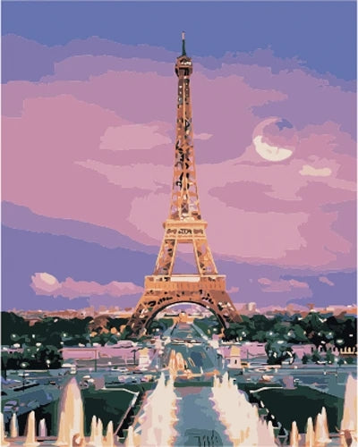 Landscape Eiffel Tower Diy Paint By Numbers Kits LS260