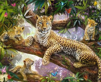 Animal Leopard Diy Paint By Numbers Kits UK AN0834