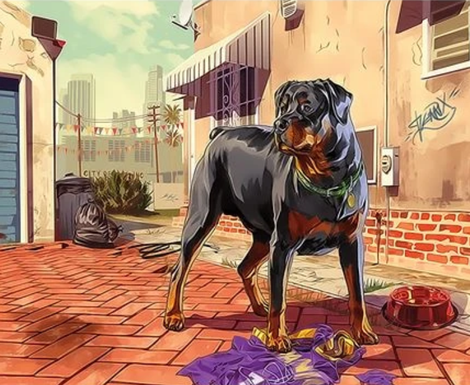 Dog Diy Paint By Numbers Kits UK PE0424