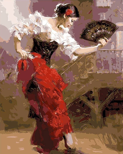 Dancing Woman Diy Paint By Numbers UK PO0388