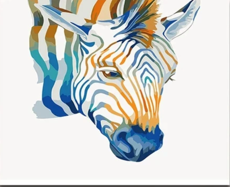 Zebra Diy Paint By Numbers Kits UK AN0802