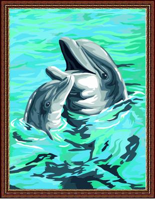 Dolphin Diy Paint By Numbers Kits MA199