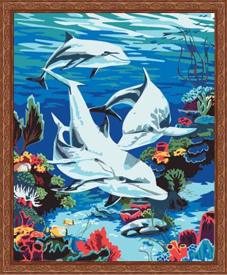 Dolphin Diy Paint By Numbers Kits MA198