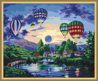 Hot Air Balloon Diy Paint By Numbers Kits UK PP0168