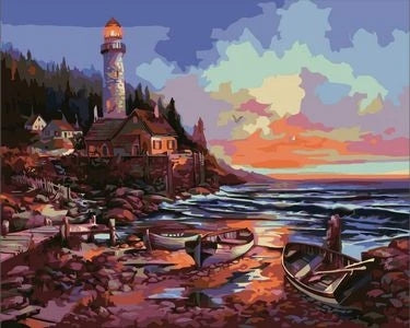 Lighthouse Diy Paint By Numbers Kits UK BU0046