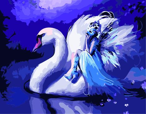 Animal Swan Diy Paint By Numbers Kits UK AN0741