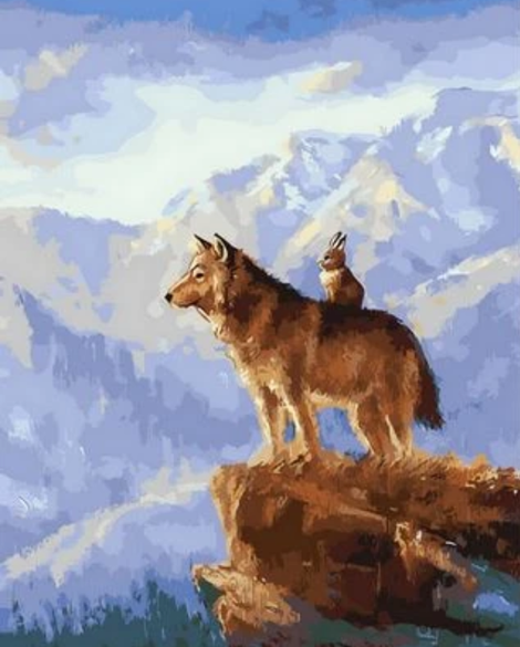 Animal Wolf Diy Paint By Numbers Kits UK AN0557
