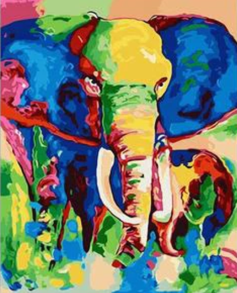 Colored Animal Diy Paint By Numbers Kits UK AN0235