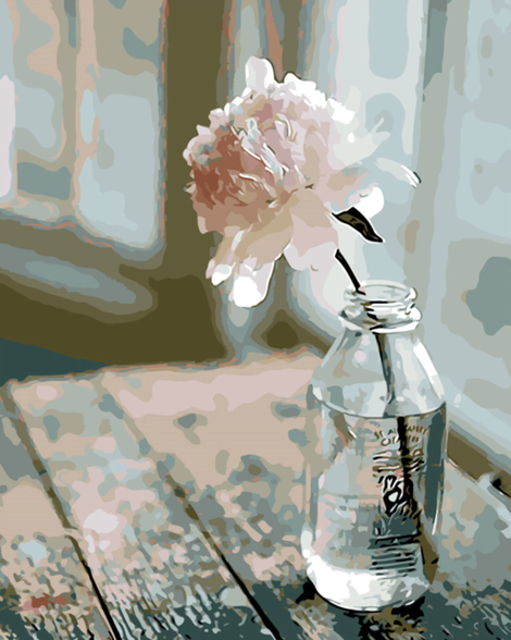 Flower In Bottle Diy Paint By Numbers UK PP0015