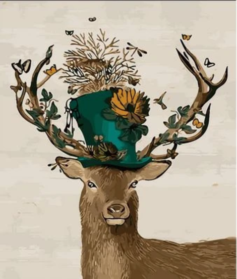 Animal Deer Diy Paint By Numbers Kits UK AN0620