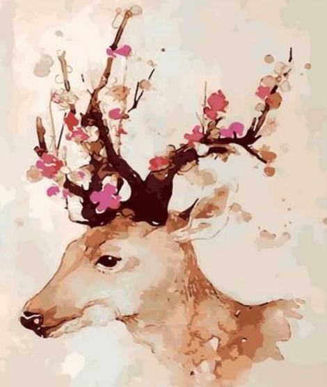 Animal Deer Diy Paint By Numbers Kits UK AN0650