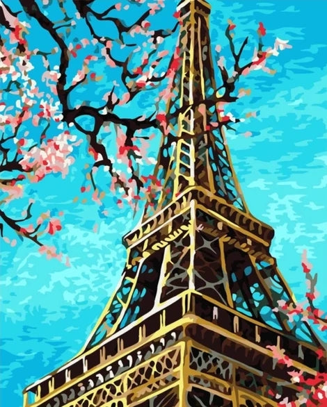 Paris Eiffel Tower Diy Paint By Numbers Kits LS259