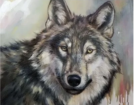 Animal Wolf Diy Paint By Numbers Kits UK AN0602