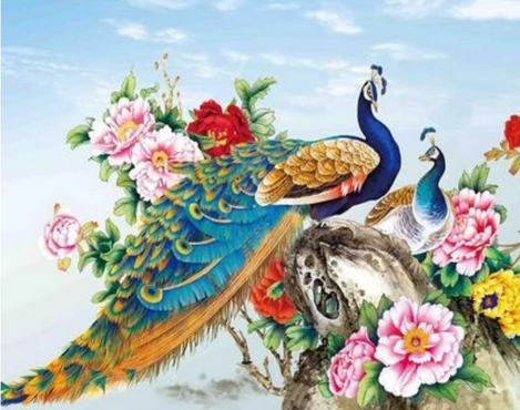 Animal Peacock Diy Paint By Numbers Kits UK AN0676