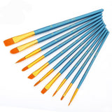 10x High Quality Paint Brushes Diy Paint By Numbers UK TP0002