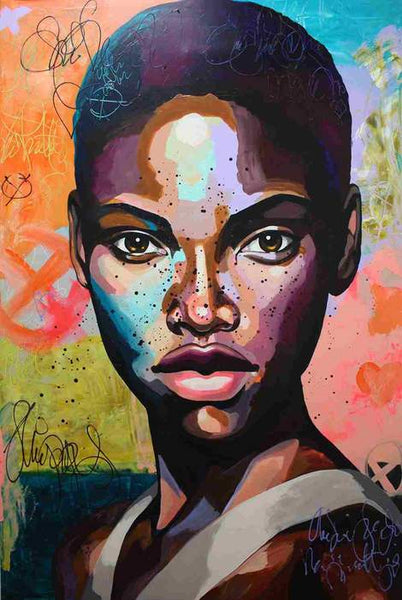 African Woman Portrait Diy Paint By Numbers Kits UK PO0588
