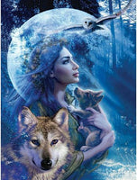 Beauty And Wolf Diy Painti By Numbers Kits UK PO0108