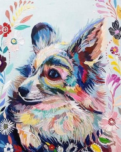 Animal Dog Diy Paint By Numbers UK PE0395