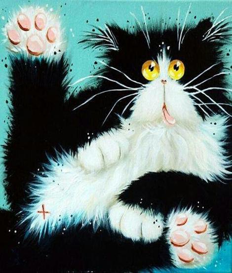 Pet Cat Diy Paint By Numbers Kits UK PE0137